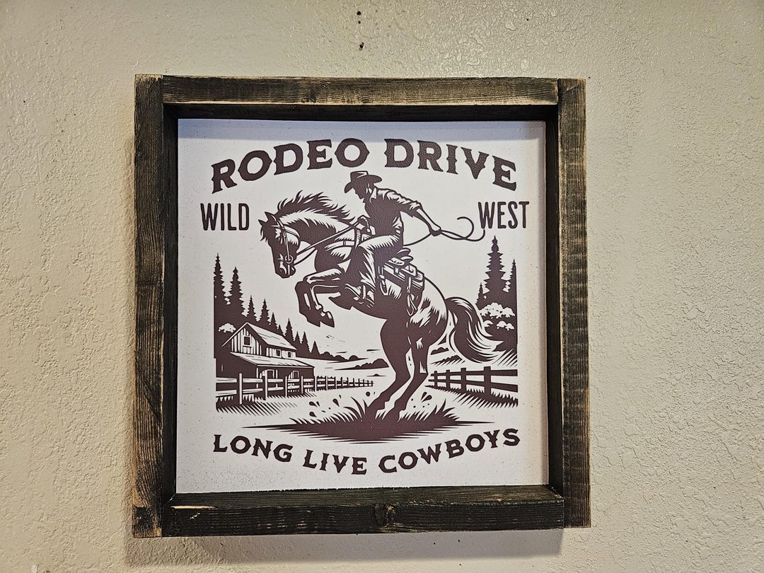 Wood Rodeo Sign Rodeo Drive Rustic Wood Sign: Western Home Decor - Etsy