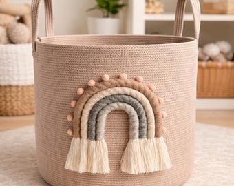 Handmade Cotton Rope Storage Basket: Cozy Home Accent