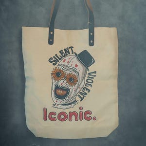 Borsa tote in tela "Iconic" di Art The Clown