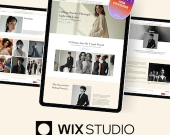 Website Template for Photographers, Videographers & Creatives | Wix Studio | Multilingual Responsive Portfolio Design