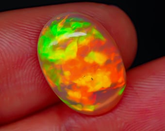 Ethiopische honingraat vuuropaal 4,60 karaat cabochon losse natuurlijke edelsteen
