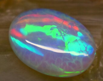 Honingraatopaal natuurlijke 4,65 karaat cabochon losse vuur Ethiopische opaal edelsteen