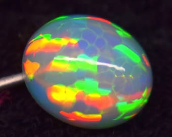 Ethiopische honingraat vuuropaal 5,30 karaat cabochon losse natuurlijke edelsteen