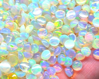 Natuurlijke Ethiopische opaalcabochon: Welo Fire-edelstenen, 5 mm