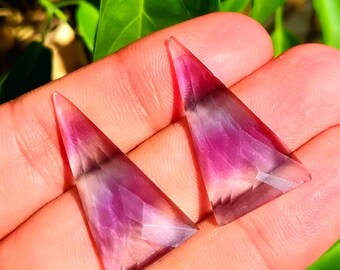 Rainbow Fine Fluorit Facetterad Par 40.6 ct - Fridfulla Stenar för Inre Balans