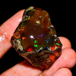 Welo Fire Ethiopian Opal Rough: 78 ct Natural Gemstone