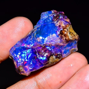Welo Fire Ethiopian Opal Rough Gemstone: Natural Jewelry Making Stone, 40 Ct