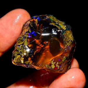 Welo Fire Ethiopian Opal Rough Gemstone: Natural Jewelry Making Stone, 89 Ct