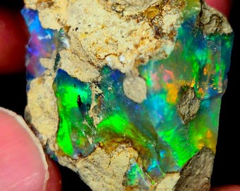 AAA++ Eld Naturlig Etiopisk Opal Rå, 40.20 Ct, Ädelsten för Smyckestillverkning