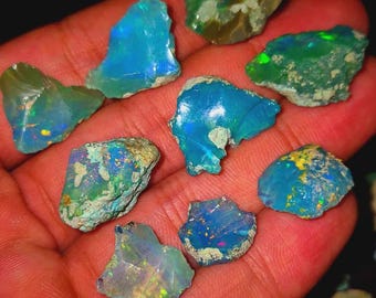 Ethiopische ruwe groene opaal, sieraden maken...