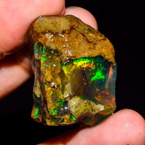 Welo Fire Ethiopian Opal Rough Gemstone: Natural Jewelry Making Stone, 43 Ct