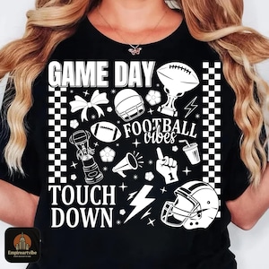 Vintage Football PNG: Game Day Sublimation Design (Digital Download)