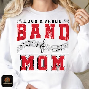 Band Mom PNG: Marching Band Varsity Design (Digital Download, 4500x5400px)