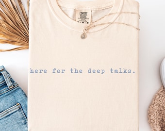 Deep Talks Shirt for Introverts - Minimalist Conversation Graphic Tee