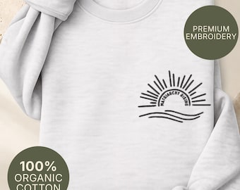 Matriarchy Sweater Organic Cotton Feminist Embroidered Sun Pullover Gift for Women