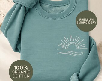 Matriarchy Sweater Organic Cotton Feminist Embroidered Sun Pullover Gift for Women