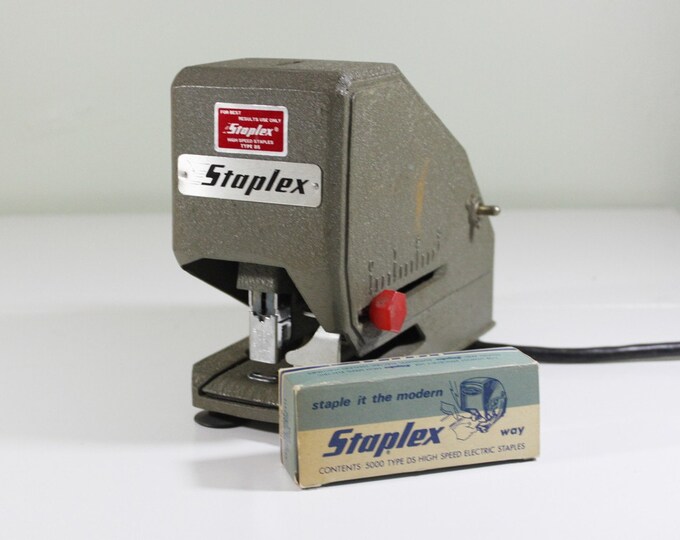 Vintage Industrial Electric Stapler by Staplex Etsy