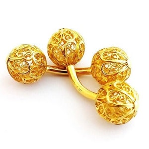 Beautiful Cufflinks of Filigree Balls in 18K gold. Unique jewel. Authentic handcrafted cufflinks. Wedding cufflinks. Luis Méndez Artesanos.