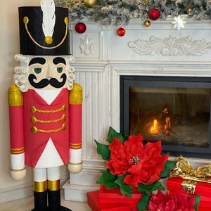 Handmade Life-Size Nutcracker  Christmas Decor Statement Piece