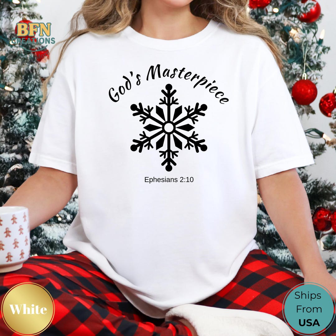 Comfort Colors® Winter Bible Verse T-shirt, Fall on the Earth Womens ...