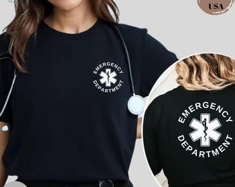 Comfort Colors Emergency Department Shirt, ER Nurse Gift, New Nurse Grad Gift, Healthcare Worker T-Shirt, EMT Nurse Apparel