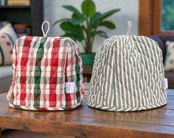 Funda para tetera acolchada hecha a mano / Funda aislante de algodón para tetera