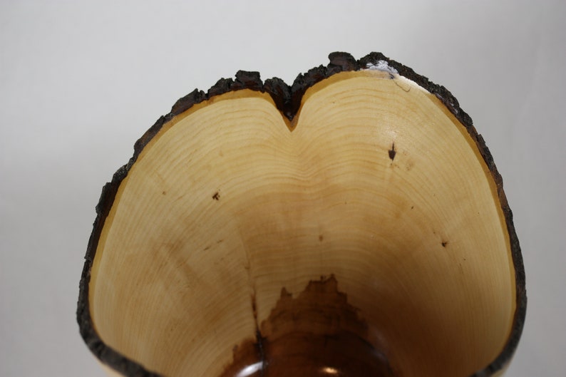Barkedged crab apple wood hand turned decorative fruit bowl Etsy