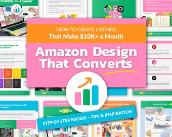Guía de diseño de Amazon para vendedores, diseñadores, plantillas de comercio electrónico, inspiración y consejos (libro electrónico)