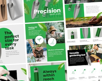 Plantillas Diseños de productos de Amazon Contenido A+ Canva Descarga digital Listado para vendedores de Amazon Tema de jardinería