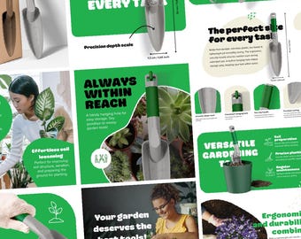Plantillas Diseños de productos de Amazon Canva Descarga digital Listado de imágenes Tema de jardinería para plantas para vendedores de Amazon Shopify y eBay
