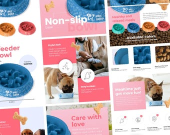 Plantillas de diseños de productos de Amazon Paquete de imágenes de contenido y listados A+ Conjunto de descarga digital de Canva para vendedores de Amazon