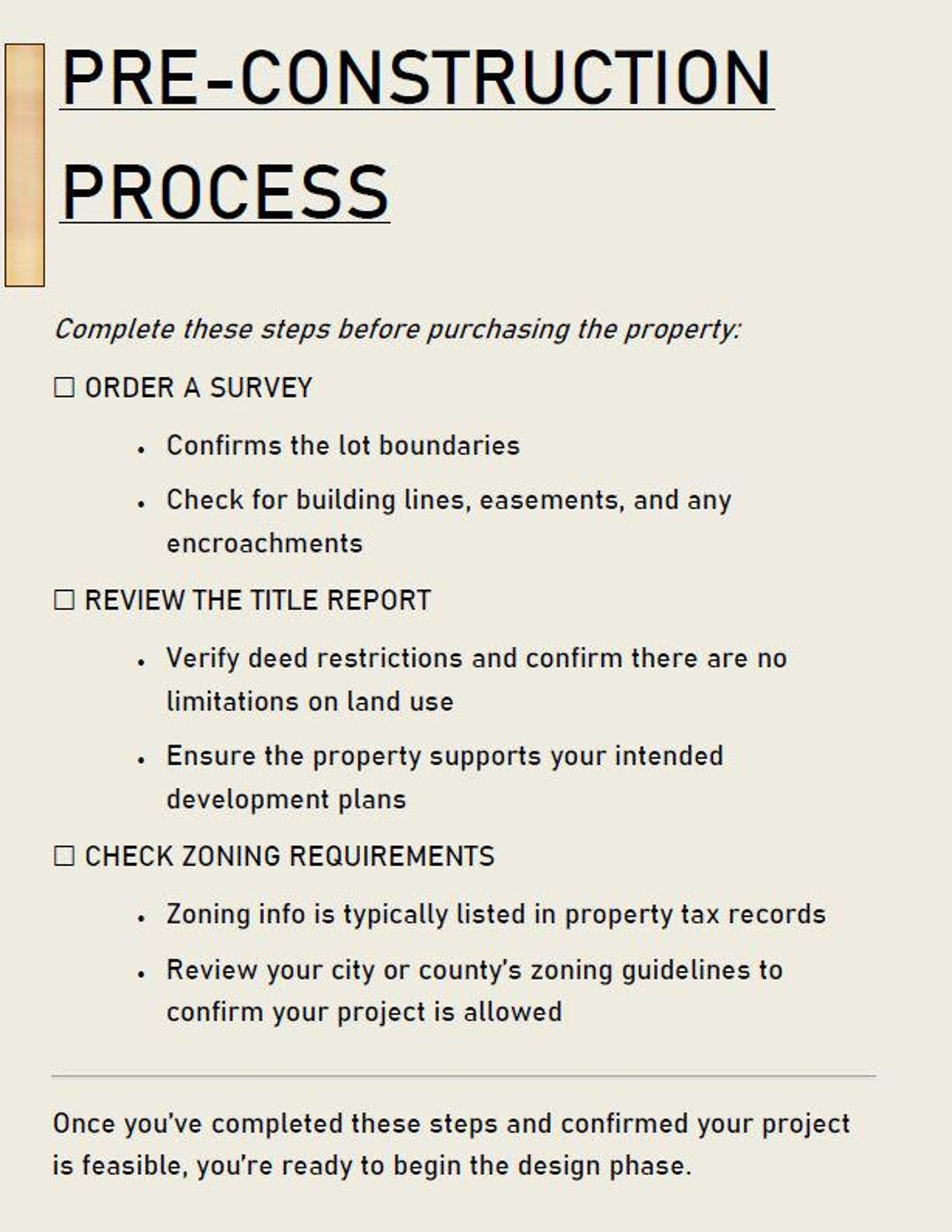 New Home Build Checklist | Residential Construction Planner (digital ...