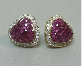 ピンクサファイヤ　ハート型スタッドピアス ピンクサファイヤ ハート型スタッドピアス 【公式通販】