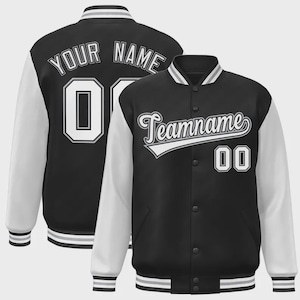 Custom Varsity Letterman Jacket – Personalized Graduation Jacket with Name, Team, Year & Leather Sleeves