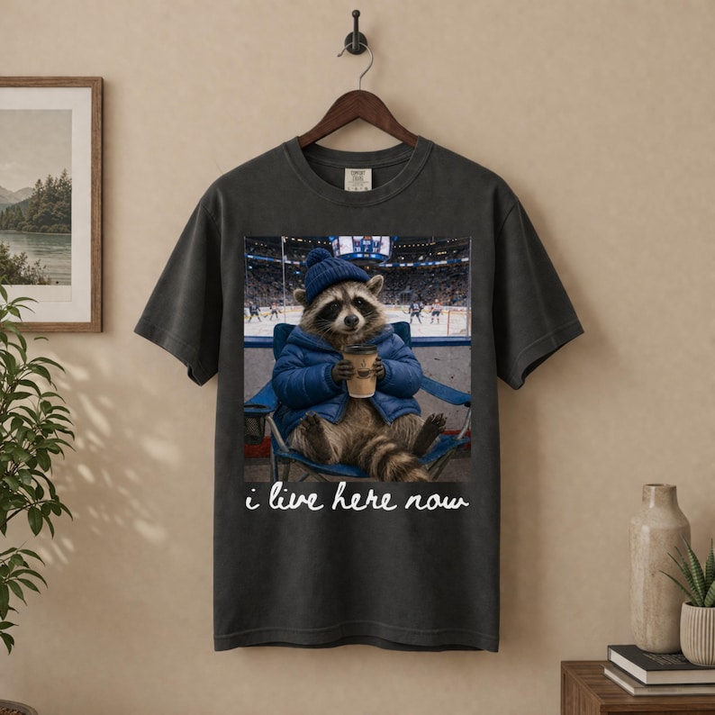 Raccoon Meme Hockey Mom | Sports Mom Ice Coffee PNG | Funny Raccoon ...