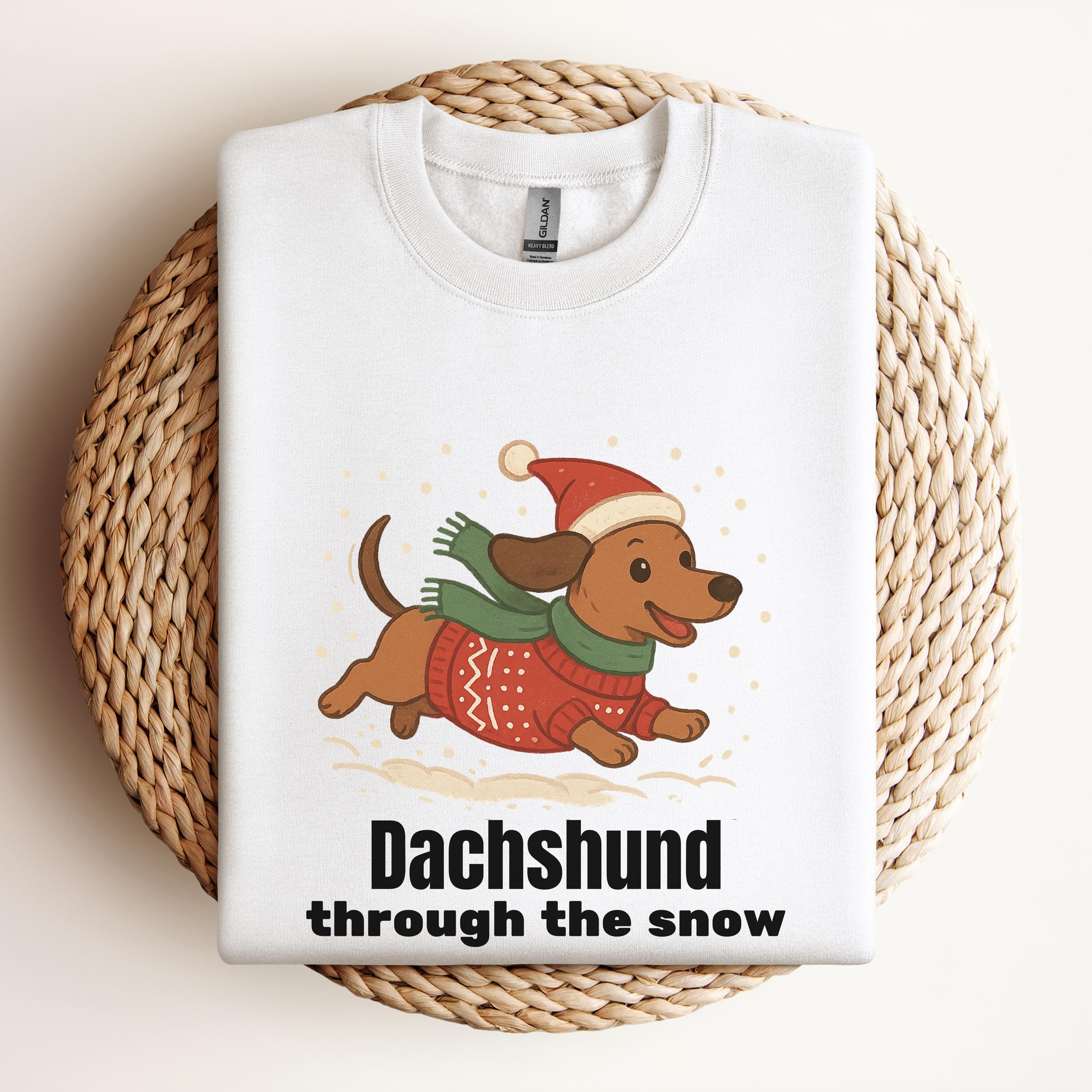 Dachshund Through the Snow PNG – Cute Christmas Wiener Dog Clipart ...