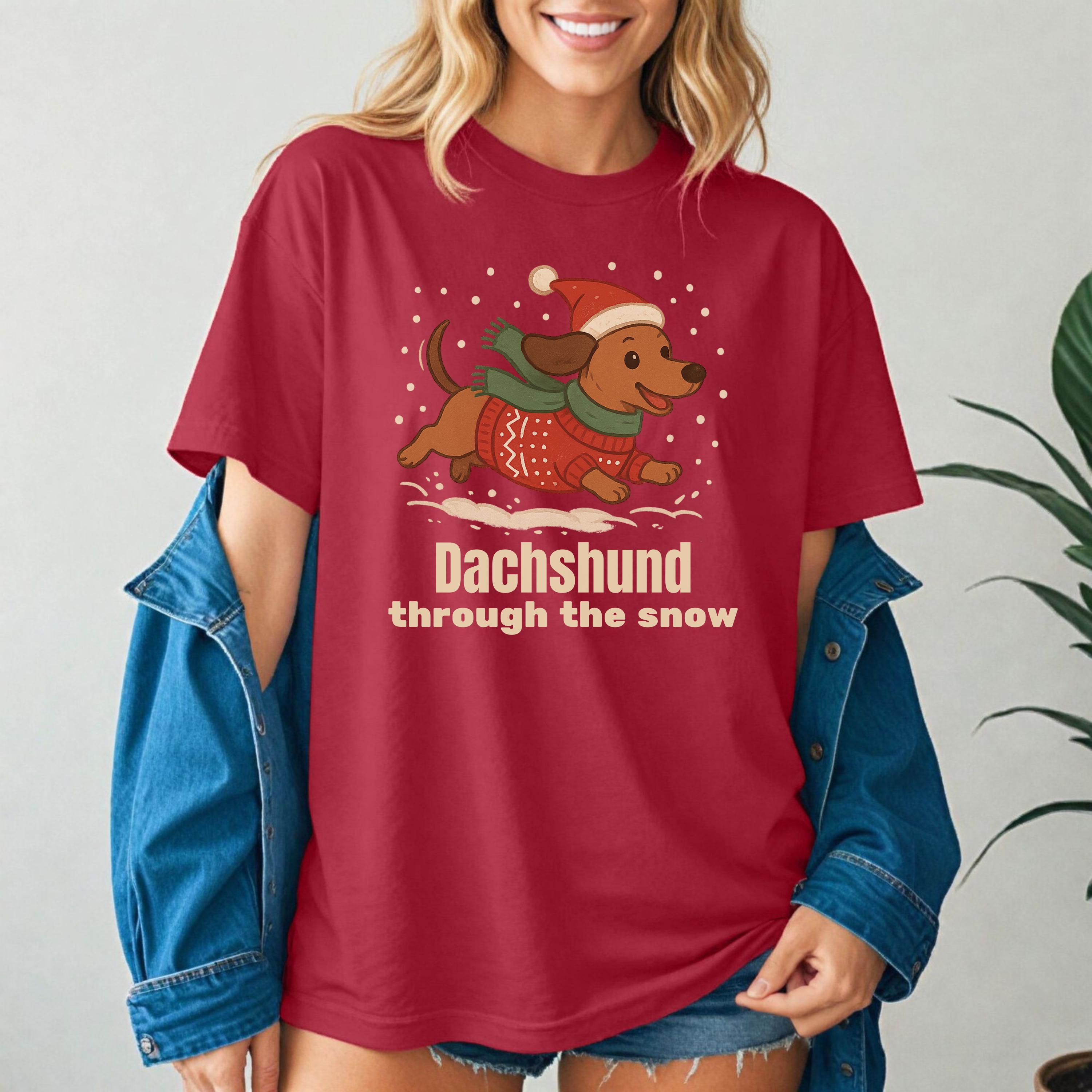 Dachshund Through the Snow PNG – Cute Christmas Wiener Dog Clipart ...