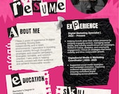 Creative Resume Template | Canva CV Template | Easy to Customize & Professional Design