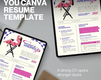 Modern Resume Template | Professional CV | Editable in Canva ...