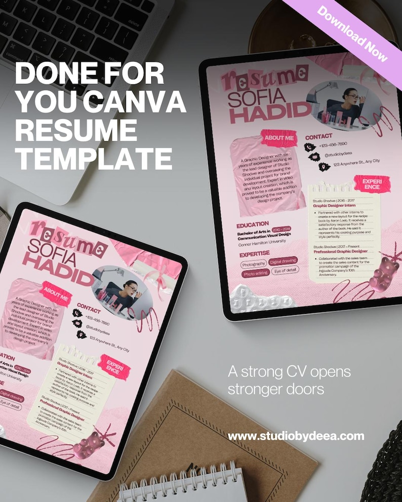 Professional CV Template | Modern ATS Friendly Canva Resume (digital ...