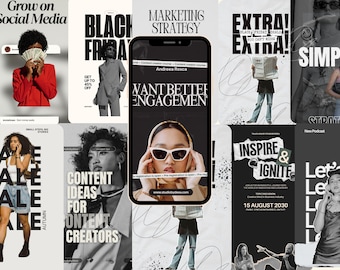 Social Media Story Templates | 80 Instagram Stories for Engagement & Growth