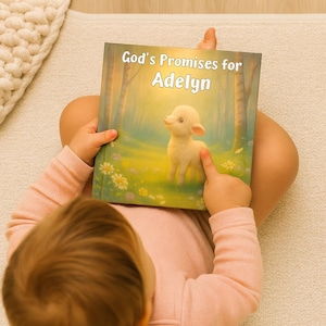 Baptism Gift | Personalized Bible Verse | God&#39;s Promises | Baptism Gift Boy, Girl | Custom Christening Book