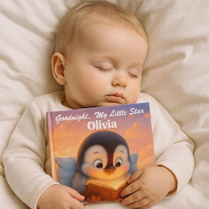 Gepersonaliseerde babyboek met naam | Eerste verjaardagscadeau | Verhalenboek voor kinderen | Cadeau kraamcadeau | Aangepast cadeau voor baby