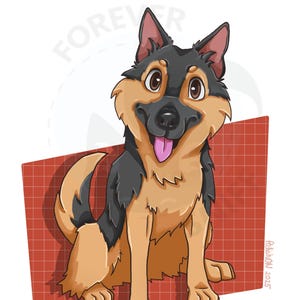 Digital Dog Art from Photo | Custom Pet Portrait Download | Personalized Dog Gift