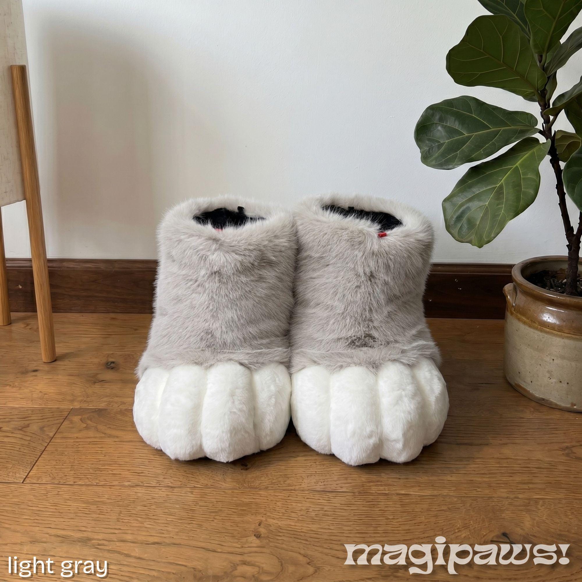 Pink Fursuit Feet Paws, Furry Paw Boots Outdoor, Cat Feetpaws