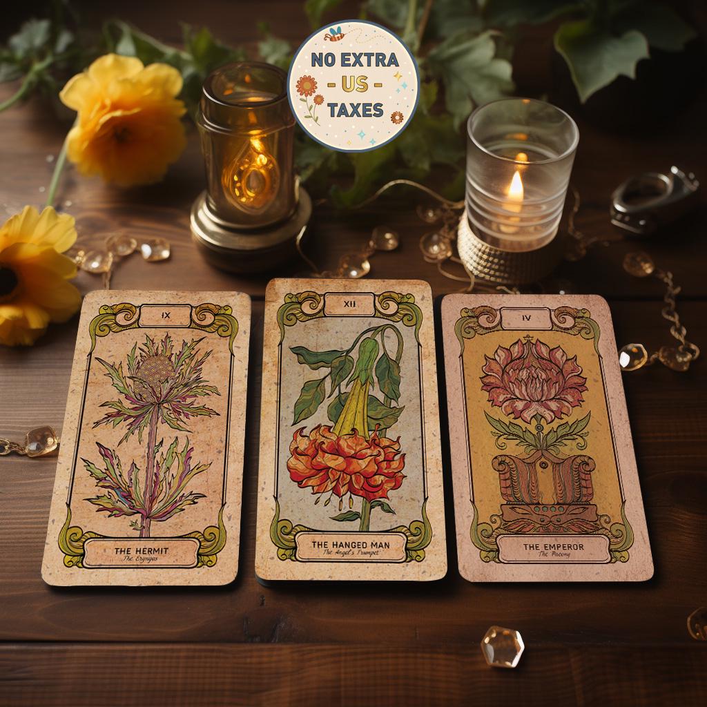 Flower tarot deck - Etsy 日本