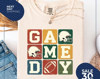 Comfort Colors® Football Season Game Day Shirt | Football Mom Shirt | Football Fall Season Tee | Sports Mom Tee | Game Day Shirt