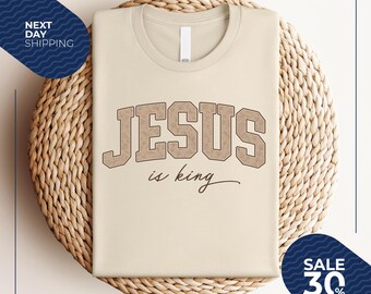 Jesus Is King | Minimalistic Christianity | Christianity Shirt | Trendy Christian Shirt | Boho Christian Shirt | Christianity Gift | Faith