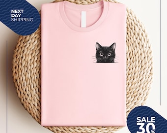Black Cat T-Shirt | Black Cat Gifts | Cat Mom | Cat T Shirt | Cute Kitty | Cat Halloween Shirt | Pet Shirt | Cat Shirt For Women | Cat Tee