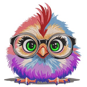 Owl Bird Embroidery Design, Bird Machine Embroidery, Cute Sleepy Owl Machine Embroidery, Owl Machine Embroidery, Colorful Owl Embroidery EMB